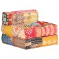 vidaXL Modularer Pouf Patchwork Stoff vidaXL Modularer Pouf Patchwork Stoff