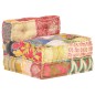 vidaXL Modularer Pouf Patchwork Stoff vidaXL Modularer Pouf Patchwork Stoff