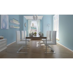 vidaXL Esszimmerstühle 6 Stk. Weiß Kunstleder 