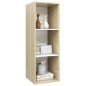 vidaXL TV-Wandschrank Sonoma-Eiche und Weiß 37x37x107 cm Holzwerkstoff vidaXL TV-Wandschrank Sonoma-Eiche und Weiß 37x37x107 cm Holzwerkstoff