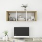 vidaXL TV-Wandschrank Sonoma-Eiche und Weiß 37x37x107 cm Holzwerkstoff vidaXL TV-Wandschrank Sonoma-Eiche und Weiß 37x37x107 cm Holzwerkstoff