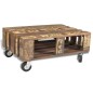 vidaXL Couchtisch mit 4 Rollen Altholz vidaXL Couchtisch mit 4 Rollen Altholz