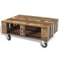 vidaXL Couchtisch mit 4 Rollen Altholz vidaXL Couchtisch mit 4 Rollen Altholz