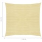 vidaXL Sonnensegel HDPE Quadratisch 3,6x3,6 m Beige vidaXL Sonnensegel HDPE Quadratisch 3,6x3,6 m Beige