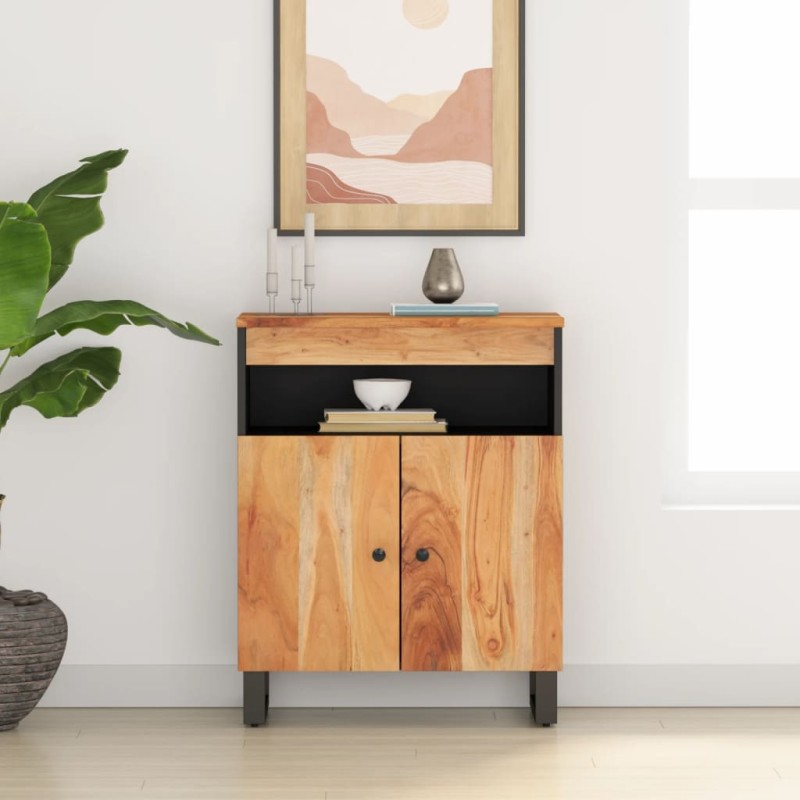 vidaXL Sideboard mit 2 Türen 60x33x75 cm Massivholz Akazie vidaXL Sideboard mit 2 Türen 60x33x75 cm Massivholz Akazie