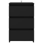 vidaXL Nachttisch Schwarz 40x35x62,5 cm Holzwerkstoff vidaXL Nachttisch Schwarz 40x35x62,5 cm Holzwerkstoff