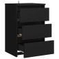 vidaXL Nachttisch Schwarz 40x35x62,5 cm Holzwerkstoff vidaXL Nachttisch Schwarz 40x35x62,5 cm Holzwerkstoff