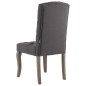 Esszimmerstühle 2 Stk. Grau Leinenoptik Stoff Esszimmerstühle 2 Stk. Grau Leinenoptik Stoff