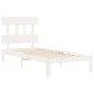 vidaXL Massivholzbett mit Kopfteil Weiß 90x200 cm vidaXL Massivholzbett mit Kopfteil Weiß 90x200 cm