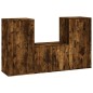 vidaXL 3-tlg. TV-Schrank-Set Räuchereiche Holzwerkstoff vidaXL 3-tlg. TV-Schrank-Set Räuchereiche Holzwerkstoff