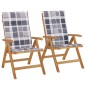 vidaXL Gartenstühle mit Kissen 2 Stk. Massivholz Teak vidaXL Gartenstühle mit Kissen 2 Stk. Massivholz Teak