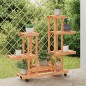 vidaXL Blumenständer mit Rollen 95x25x101 cm Massivholz Tanne vidaXL Blumenständer mit Rollen 95x25x101 cm Massivholz Tanne