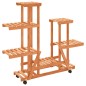 vidaXL Blumenständer mit Rollen 95x25x101 cm Massivholz Tanne vidaXL Blumenständer mit Rollen 95x25x101 cm Massivholz Tanne