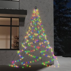 vidaXL LED-Wandbaum Metallhaken 260 LED Mehrfarbig 3 m Indoor Outdoor