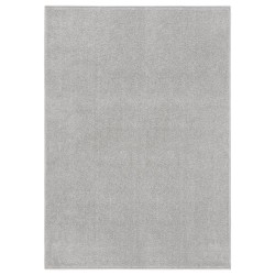 vidaXL Teppich Kurzflor 240x340 cm Hellgrau