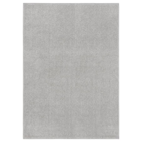 vidaXL Teppich Kurzflor 240x340 cm Hellgrau