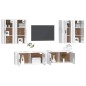 vidaXL 6-tlg. TV-Schrank-Set Hochglanz-Weiß Holzwerkstoff vidaXL 6-tlg. TV-Schrank-Set Hochglanz-Weiß Holzwerkstoff