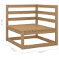 vidaXL 3-tlg. Garten-Lounge-Set Honigbraun Massivholz Kiefer vidaXL 3-tlg. Garten-Lounge-Set Honigbraun Massivholz Kiefer