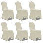 6 x Stuhlhusse Stretchhusse cremefarben 6 x Stuhlhusse Stretchhusse cremefarben