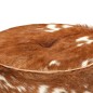 Barhocker 2 Stk. Braun Raues Mangoholz und Echtleder Barhocker 2 Stk. Braun Raues Mangoholz und Echtleder