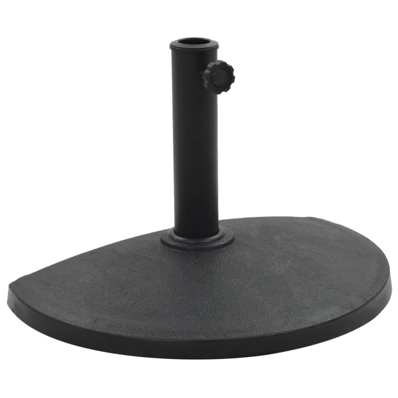 vidaXL Sonnenschirmfuß Halbrund 9 kg Schwarz Polyharz vidaXL Sonnenschirmfuß Halbrund 9 kg Schwarz Polyharz