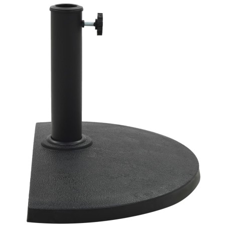 vidaXL Sonnenschirmfuß Halbrund 9 kg Schwarz Polyharz