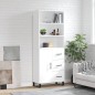 vidaXL Highboard Hochglanz-Weiß 69,5x34x180 cm Holzwerkstoff vidaXL Highboard Hochglanz-Weiß 69,5x34x180 cm Holzwerkstoff