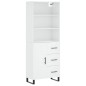 vidaXL Highboard Hochglanz-Weiß 69,5x34x180 cm Holzwerkstoff vidaXL Highboard Hochglanz-Weiß 69,5x34x180 cm Holzwerkstoff