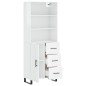 vidaXL Highboard Hochglanz-Weiß 69,5x34x180 cm Holzwerkstoff vidaXL Highboard Hochglanz-Weiß 69,5x34x180 cm Holzwerkstoff