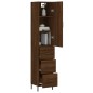 vidaXL Highboard Braun Eichen-Optik 34,5x34x180 cm Holzwerkstoff vidaXL Highboard Braun Eichen-Optik 34,5x34x180 cm Holzwerkstoff