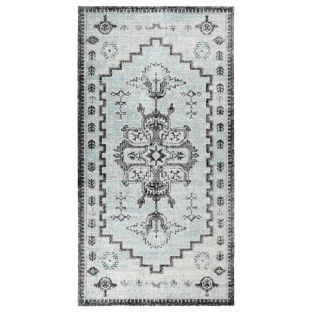 vidaXL Outdoor-Teppich Flachgewebe 80x150 cm Grün und Grau