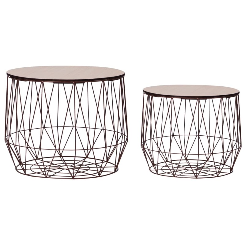 vidaXL Couchtische 2 Stk. Kupferfarben vidaXL Couchtische 2 Stk. Kupferfarben