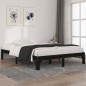 vidaXL Massivholzbett Schwarz Kiefer 140x200 cm vidaXL Massivholzbett Schwarz Kiefer 140x200 cm