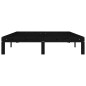 vidaXL Massivholzbett Schwarz Kiefer 140x200 cm vidaXL Massivholzbett Schwarz Kiefer 140x200 cm