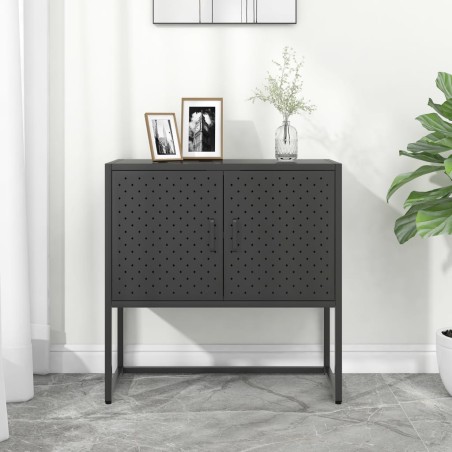 vidaXL Sideboard Anthrazit 75x35x75 cm Stahl