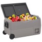 vidaXL Kühlbox mit Rollen und Adapter Schwarz & Grau 50 L PP & PE vidaXL Kühlbox mit Rollen und Adapter Schwarz & Grau 50 L PP & PE