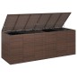 vidaXL Garten-Kissenbox PE Rattan 291x100,5x104 cm Braun vidaXL Garten-Kissenbox PE Rattan 291x100,5x104 cm Braun