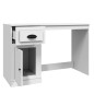 vidaXL Schreibtisch mit Schublade Hochglanz-Weiß 115x50x75 cm vidaXL Schreibtisch mit Schublade Hochglanz-Weiß 115x50x75 cm