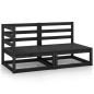vidaXL 2-tlg. Garten-Lounge-Set Schwarz Massivholz Kiefer vidaXL 2-tlg. Garten-Lounge-Set Schwarz Massivholz Kiefer