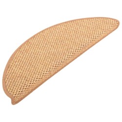 vidaXL Treppenmatten Selbstklebend Sisal-Look 15 Stk. 65x21x4 Sisal
