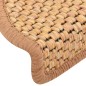 vidaXL Treppenmatten Selbstklebend Sisal-Look 15 Stk. 65x21x4 Sisal vidaXL Treppenmatten Selbstklebend Sisal-Look 15 Stk. 65x21x4 Sisal