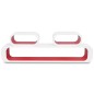 3er Set MDF Hängeregal Cube Regal Wandregal für Bücher/DVD, weiß-rot 3er Set MDF Hängeregal Cube Regal Wandregal für Bücher/DVD, weiß-rot