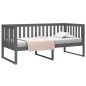 vidaXL Tagesbett Grau 90x200 cm Massivholz Kiefer vidaXL Tagesbett Grau 90x200 cm Massivholz Kiefer