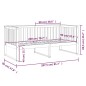 vidaXL Tagesbett Grau 90x200 cm Massivholz Kiefer vidaXL Tagesbett Grau 90x200 cm Massivholz Kiefer