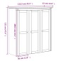 vidaXL Vitrinenschrank mit Glastüren BODO Weiß und Braun Kiefernholz vidaXL Vitrinenschrank mit Glastüren BODO Weiß und Braun Kiefernholz