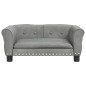 vidaXL Hundebett Hellgrau 70x45x30 cm Samt vidaXL Hundebett Hellgrau 70x45x30 cm Samt
