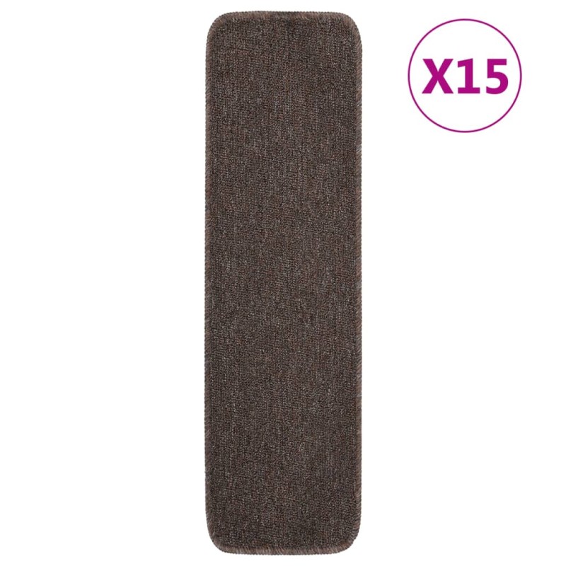 vidaXL Antirutsch Stufenmatten 15 Stk. 75x20 cm Braun Rechteckig vidaXL Antirutsch Stufenmatten 15 Stk. 75x20 cm Braun Rechteckig