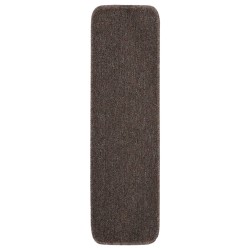 vidaXL Antirutsch Stufenmatten 15 Stk. 75x20 cm Braun Rechteckig