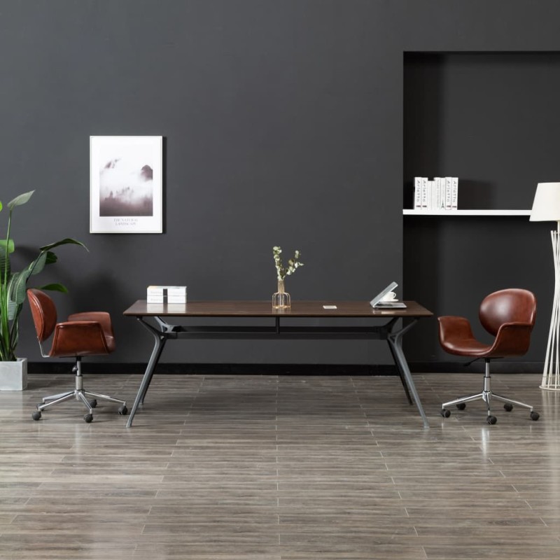 Esszimmerstuhl Drehbar Braun Kunstleder Esszimmerstuhl Drehbar Braun Kunstleder