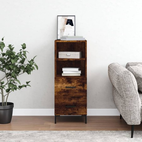 vidaXL Sideboard Räuchereiche 34,5x34x90 cm Holzwerkstoff